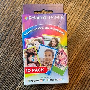 Polaroid Paper with Vibrant Color Borders 10 Pack